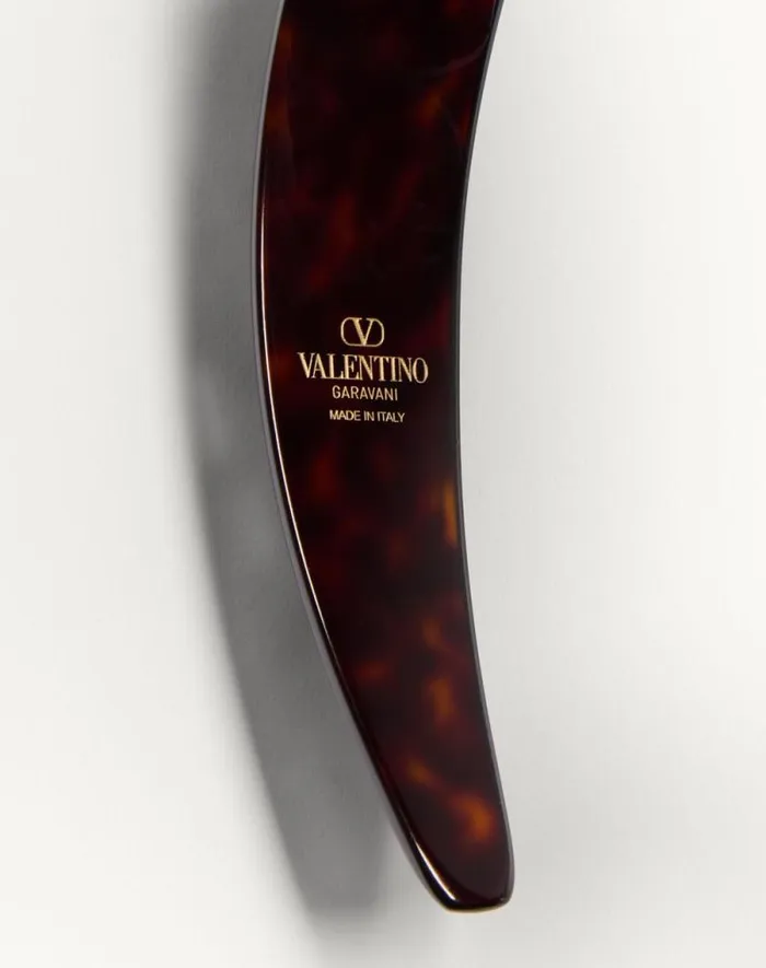 Valentino Hair Accessories Woman Vlogo Signature Headband In Resin Metal And Crystals For Woman In Multicolor Multicolor Valentino Hair Accessories Woman Vlogo Signature Headband In Resin Metal And Crystals For Woman In Multicolor Multicolor