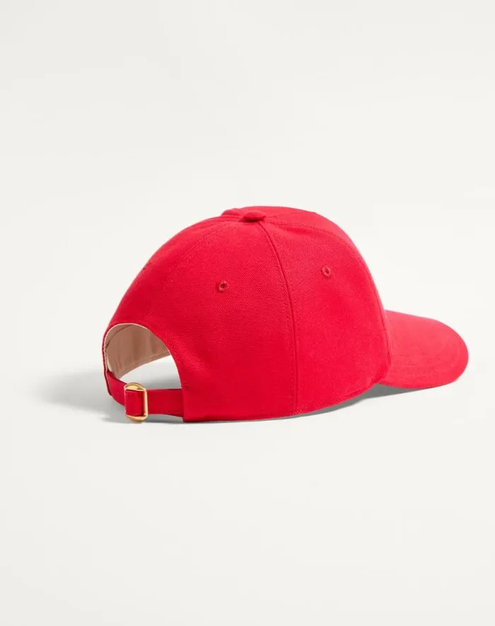 Valentino Hats And Gloves WomanMan Chez Valentino Cotton Baseball Cap With Embroidery For Man In Ivoryblack Ivoryblack Valentino Hats And Gloves WomanMan Chez Valentino Cotton Baseball Cap With Embroidery For Man In Ivoryblack Ivoryblack