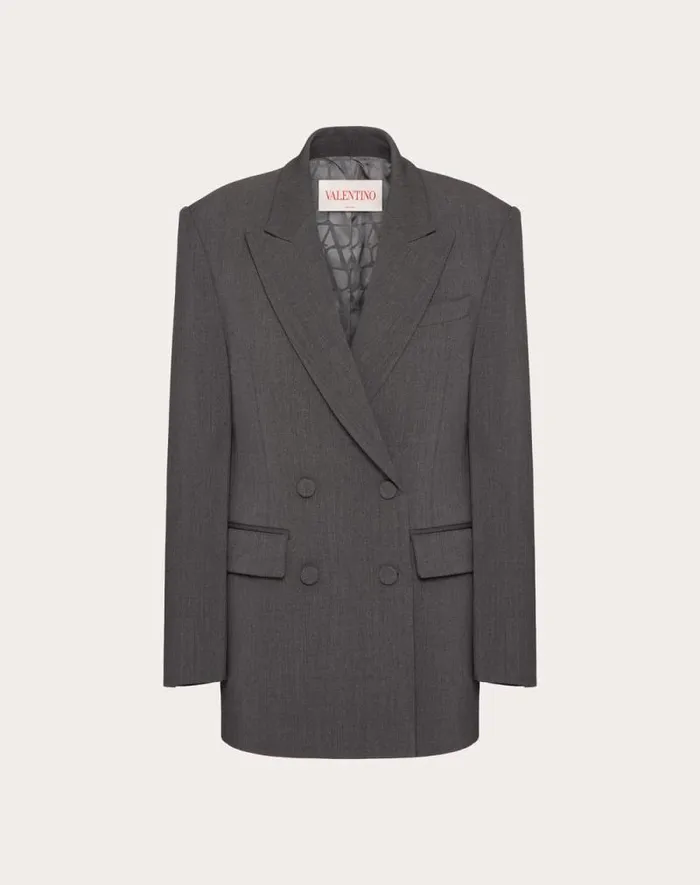 Valentino Jackets And Blazers Woman Active Gabardine Jacket For Woman In Grey Grey Valentino Jackets And Blazers Woman Active Gabardine Jacket For Woman In Grey Grey