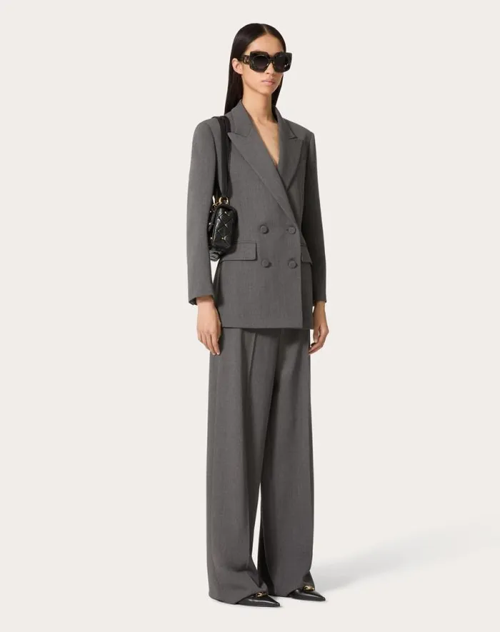 Valentino Jackets And Blazers Woman Active Gabardine Jacket For Woman In Grey Grey Valentino Jackets And Blazers Woman Active Gabardine Jacket For Woman In Grey Grey