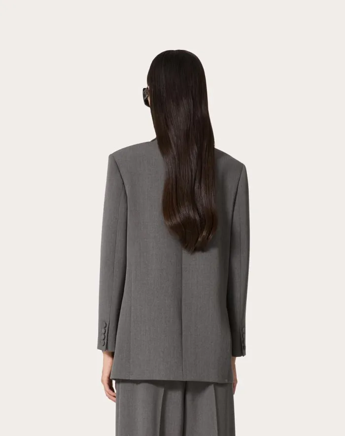Valentino Jackets And Blazers Woman Active Gabardine Jacket For Woman In Grey Grey Valentino Jackets And Blazers Woman Active Gabardine Jacket For Woman In Grey Grey