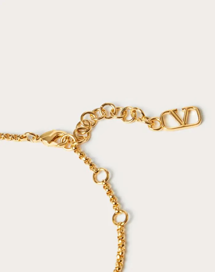 Valentino Jewelry Woman Vlogo Signature Bracelet In Metal And Swarovski Crystals For Woman In Gold Gold Valentino Jewelry Woman Vlogo Signature Bracelet In Metal And Swarovski Crystals For Woman In Gold Gold