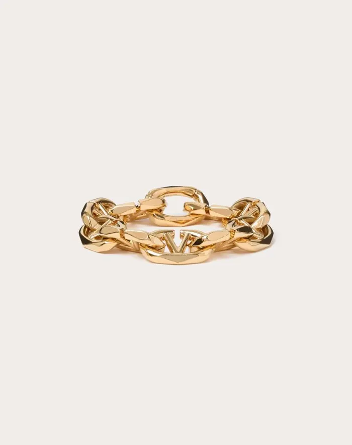Valentino Jewelry Woman Vlogo The Bold Edition Metal Bracelet For Woman In Gold Gold Valentino Jewelry Woman Vlogo The Bold Edition Metal Bracelet For Woman In Gold Gold