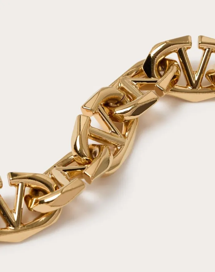 Valentino Jewelry Woman Vlogo The Bold Edition Metal Bracelet For Woman In Gold Gold Valentino Jewelry Woman Vlogo The Bold Edition Metal Bracelet For Woman In Gold Gold