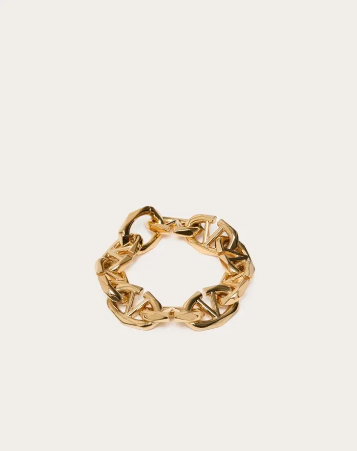 Valentino Jewelry Woman Vlogo The Bold Edition Metal Bracelet For Woman In Gold Gold Valentino Jewelry Woman Vlogo The Bold Edition Metal Bracelet For Woman In Gold Gold