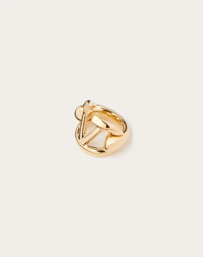 Valentino Jewelry Woman Vlogo The Bold Edition Metal Ring For Woman In Gold Gold Valentino Jewelry Woman Vlogo The Bold Edition Metal Ring For Woman In Gold Gold
