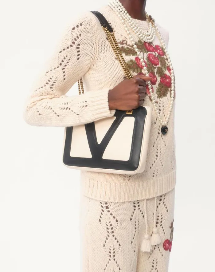 Valentino Knitwear Woman Embroidered Wool Sweater For Woman In Multicolor Multicolor Valentino Knitwear Woman Embroidered Wool Sweater For Woman In Multicolor Multicolor