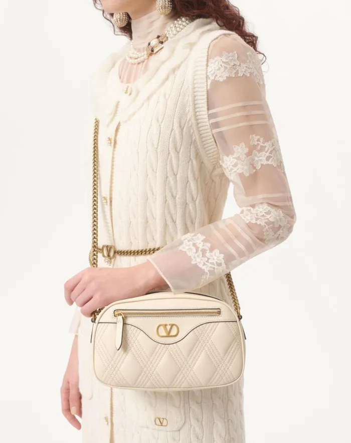 Valentino Knitwear Woman Wool Cardigan For Woman In Latte Latte