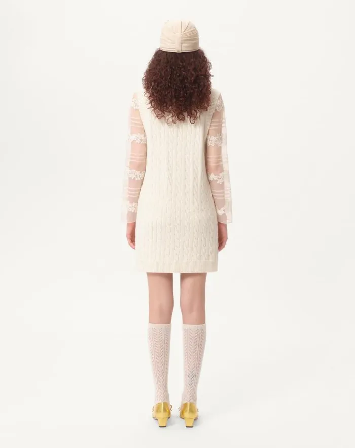Valentino Knitwear Woman Wool Cardigan For Woman In Latte Latte
