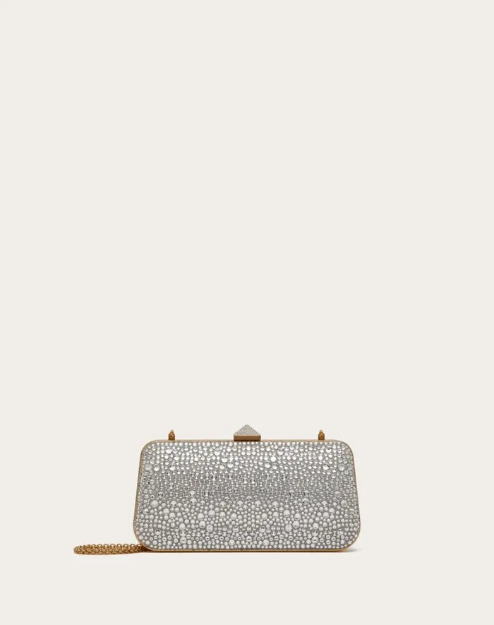 Valentino Mini Bags Woman Carry Secrets Rhinestone Minaudiere For Woman In Gold Quartz Gold Quartz Valentino Mini Bags Woman Carry Secrets Rhinestone Minaudiere For Woman In Gold Quartz Gold Quartz