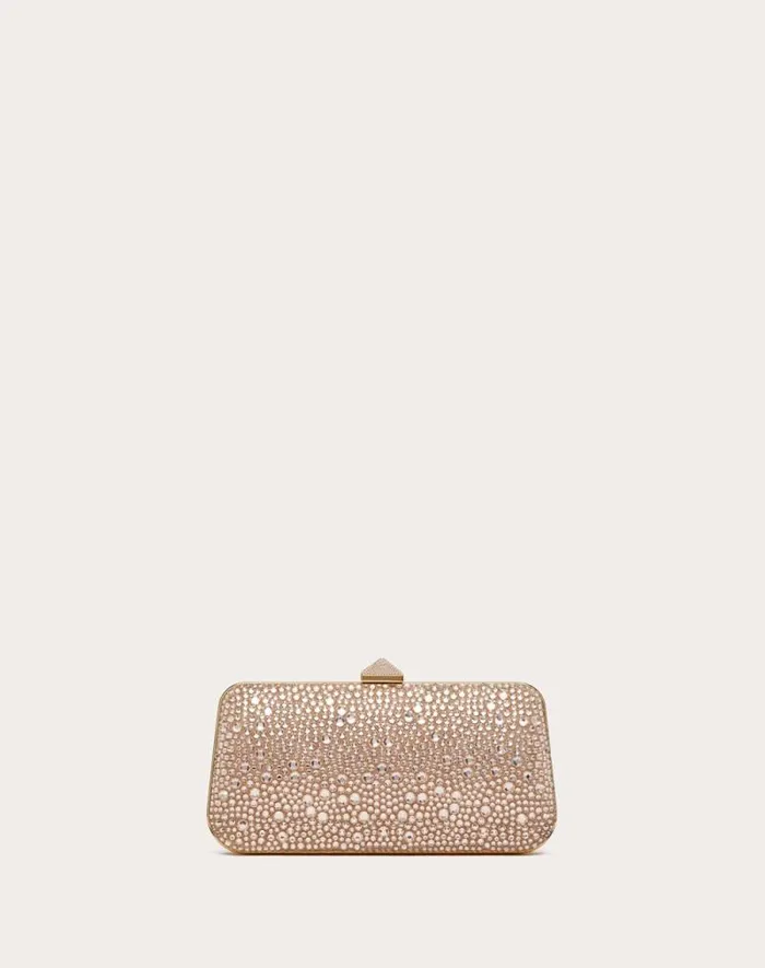 Valentino Mini Bags Woman Carry Secrets Rhinestone Minaudiere For Woman In Gold Quartz Gold Quartz Valentino Mini Bags Woman Carry Secrets Rhinestone Minaudiere For Woman In Gold Quartz Gold Quartz