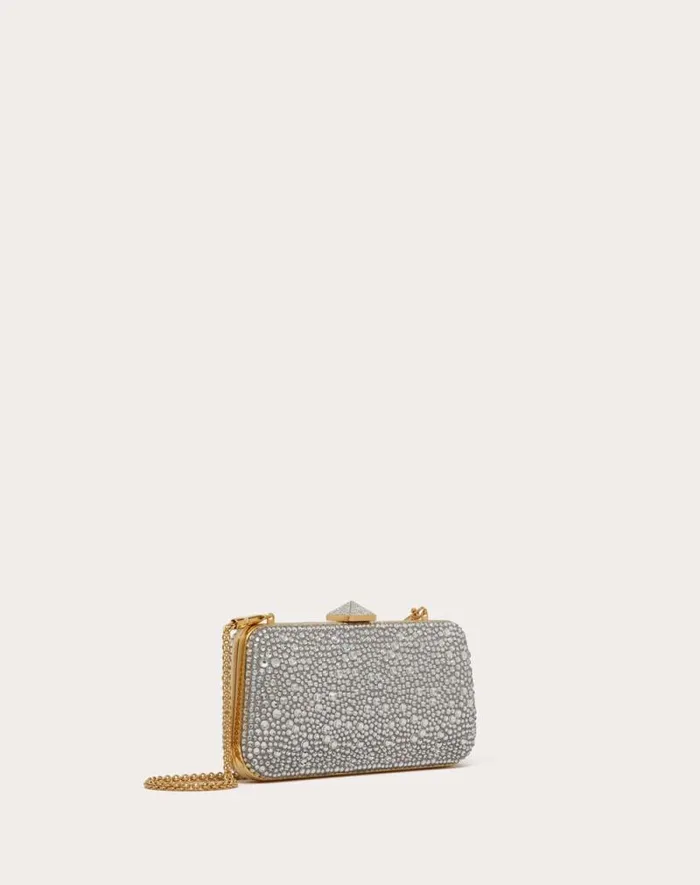 Valentino Mini Bags Woman Carry Secrets Rhinestone Minaudiere For Woman In Gold Quartz Gold Quartz Valentino Mini Bags Woman Carry Secrets Rhinestone Minaudiere For Woman In Gold Quartz Gold Quartz