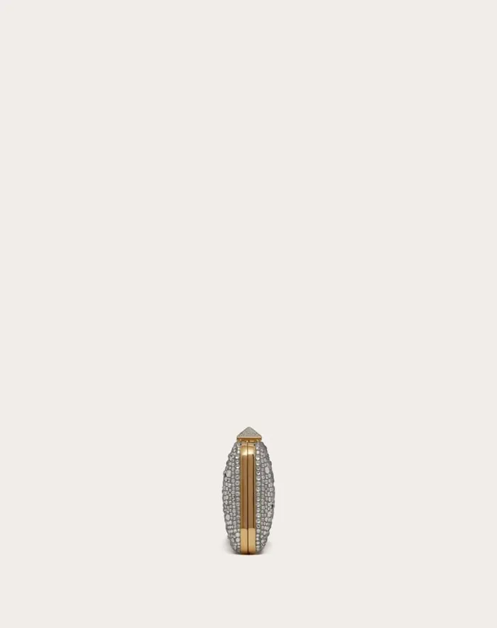 Valentino Mini Bags Woman Carry Secrets Rhinestone Minaudiere For Woman In Gold Quartz Gold Quartz Valentino Mini Bags Woman Carry Secrets Rhinestone Minaudiere For Woman In Gold Quartz Gold Quartz