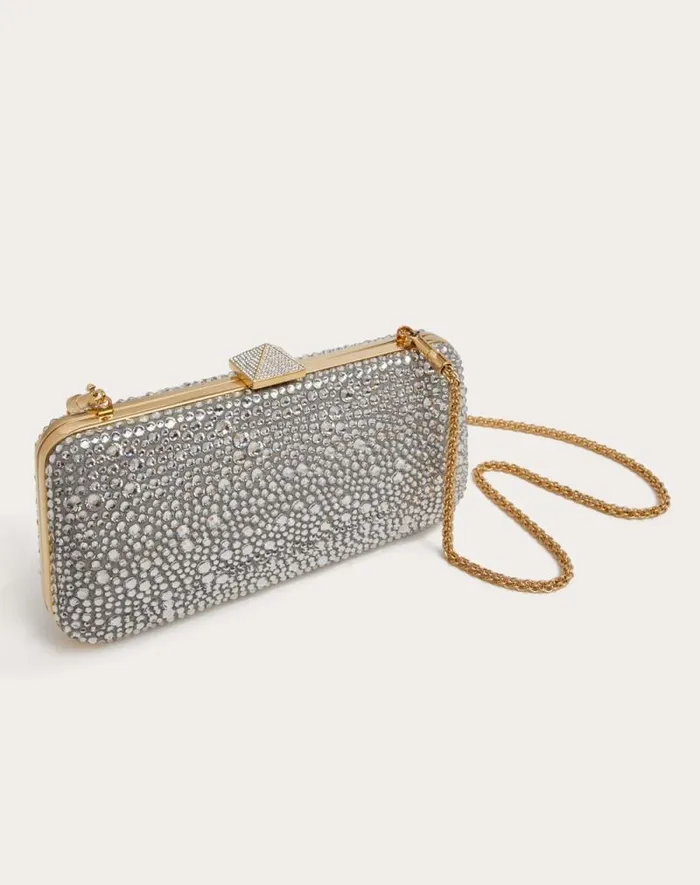 Valentino Mini Bags Woman Carry Secrets Rhinestone Minaudiere For Woman In Gold Quartz Gold Quartz Valentino Mini Bags Woman Carry Secrets Rhinestone Minaudiere For Woman In Gold Quartz Gold Quartz