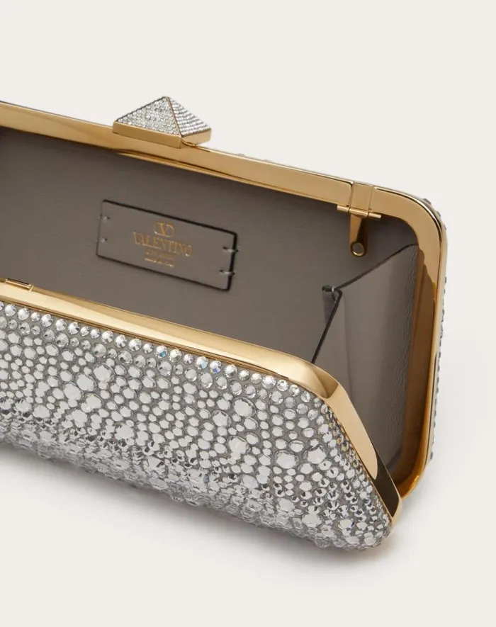 Valentino Mini Bags Woman Carry Secrets Rhinestone Minaudiere For Woman In Gold Quartz Gold Quartz Valentino Mini Bags Woman Carry Secrets Rhinestone Minaudiere For Woman In Gold Quartz Gold Quartz