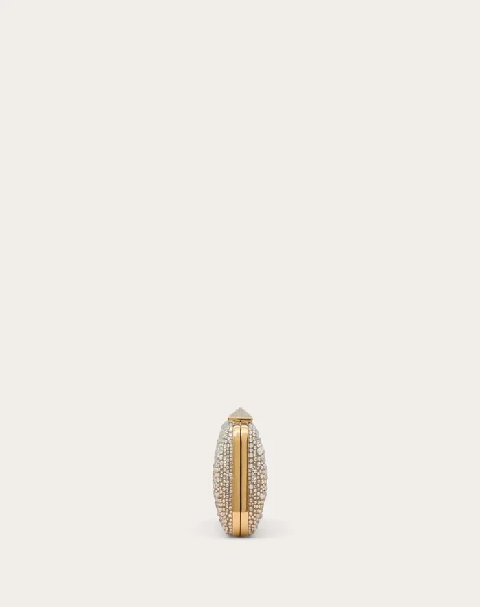 Valentino Mini Bags Woman Carry Secrets Rhinestone Minaudiere For Woman In Gold Quartz Gold Quartz Valentino Mini Bags Woman Carry Secrets Rhinestone Minaudiere For Woman In Gold Quartz Gold Quartz