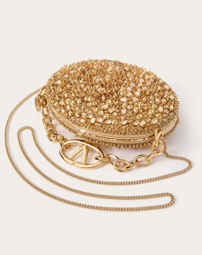 Valentino Mini Bags Woman Valentino Garavani Minaudiere Carry Secrets With Chain For Woman In Gold Gold