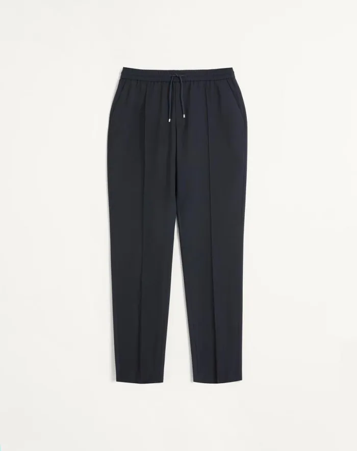 Valentino Pants And Shorts Man Wool Pants For Man In Dark Blue Dark Blue Valentino Pants And Shorts Man Wool Pants For Man In Dark Blue Dark Blue