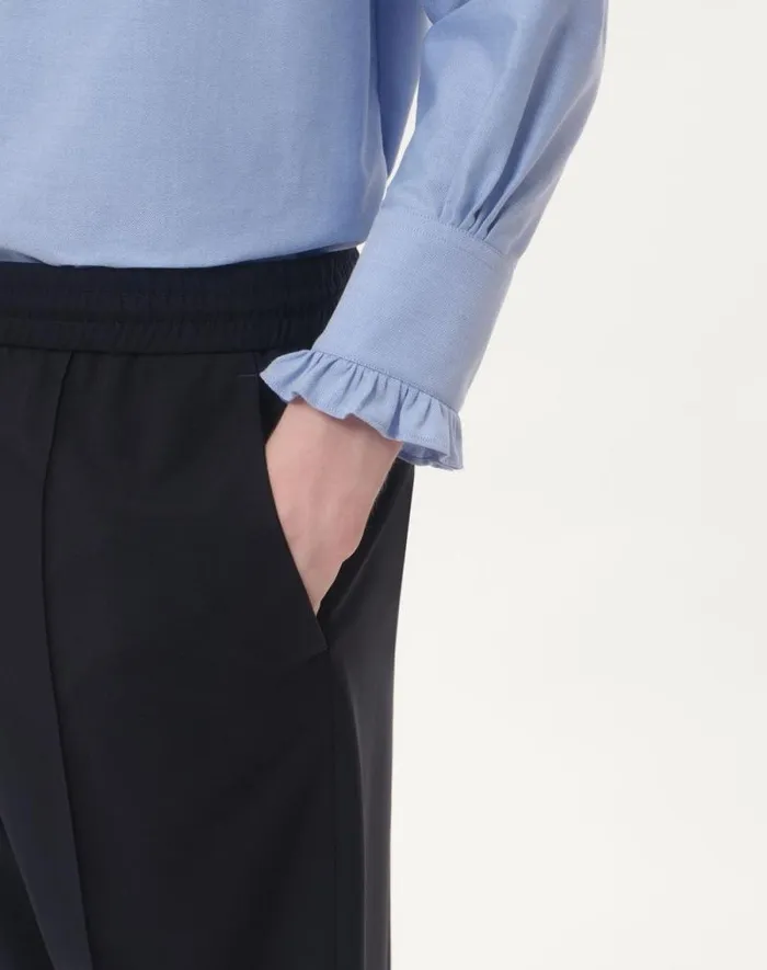Valentino Pants And Shorts Man Wool Pants For Man In Dark Blue Dark Blue Valentino Pants And Shorts Man Wool Pants For Man In Dark Blue Dark Blue