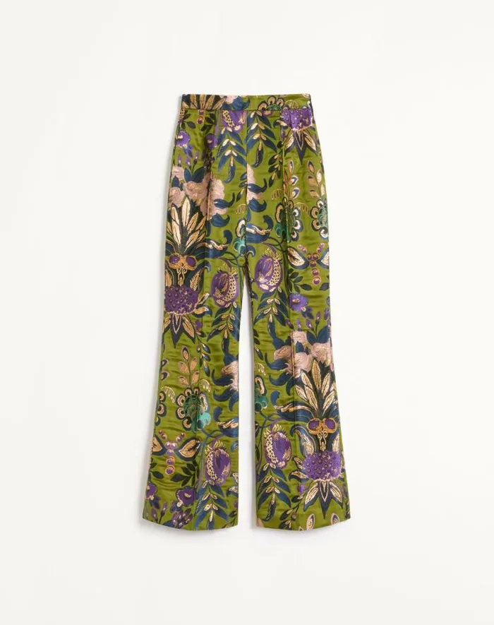 Valentino Pants And Shorts Woman Pants In Apres L039hiver Jacquard Floreale Lurex For Woman In Multicolor Multicolor Valentino Pants And Shorts Woman Pants In Apres L039hiver Jacquard Floreale Lurex For Woman In Multicolor Multicolor