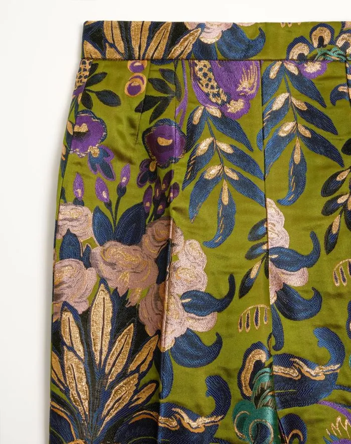Valentino Pants And Shorts Woman Pants In Apres L039hiver Jacquard Floreale Lurex For Woman In Multicolor Multicolor Valentino Pants And Shorts Woman Pants In Apres L039hiver Jacquard Floreale Lurex For Woman In Multicolor Multicolor