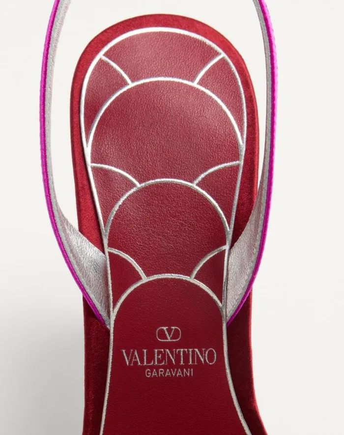 Valentino Sandals Woman Ladycrush Satin Sandal With Crystals 85mm For Woman In Multicolor Multicolor Valentino Sandals Woman Ladycrush Satin Sandal With Crystals 85mm For Woman In Multicolor Multicolor
