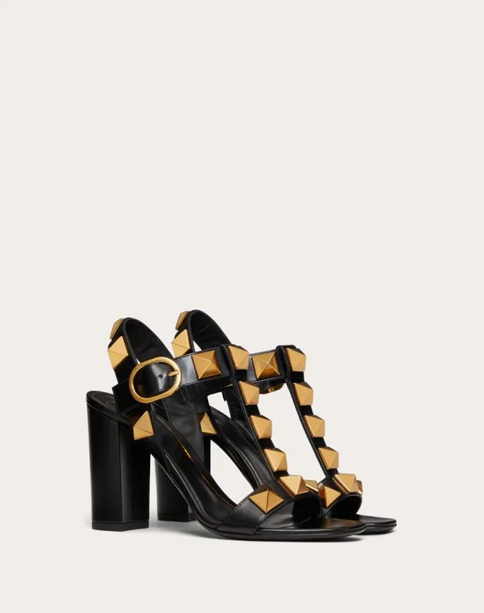 Valentino Sandals Woman Roman Stud Calfskin Sandal 90 Mm For Woman In Rose Cannelle Rose Cannelle Valentino Sandals Woman Roman Stud Calfskin Sandal 90 Mm For Woman In Rose Cannelle Rose Cannelle