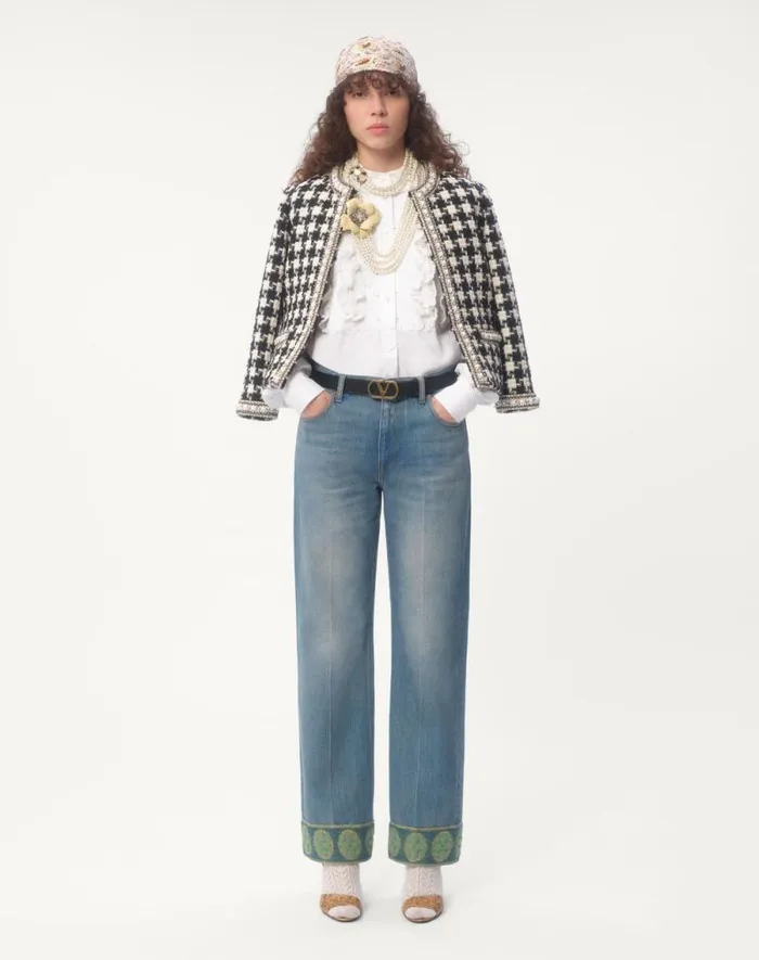 Valentino Shirts And Tops Woman Embroidered Cotton And Linen Top For Woman In White White Valentino Shirts And Tops Woman Embroidered Cotton And Linen Top For Woman In White White
