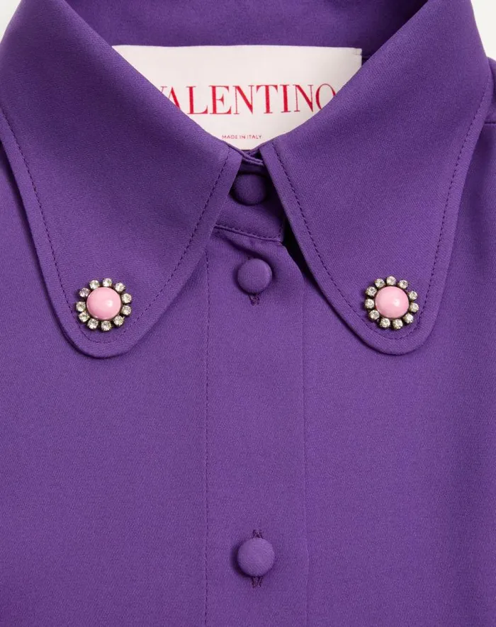 Valentino Shirts And Tops Woman Georgette Blouse For Woman In Violet Violet Valentino Shirts And Tops Woman Georgette Blouse For Woman In Violet Violet