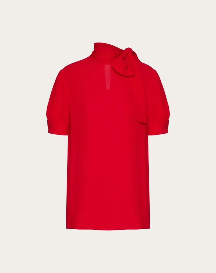 Valentino Shirts And Tops Woman Georgette Top For Woman In Red Red