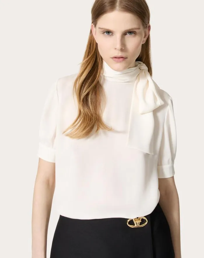 Valentino Shirts And Tops Woman Georgette Top For Woman In Red Red Valentino Shirts And Tops Woman Georgette Top For Woman In Red Red