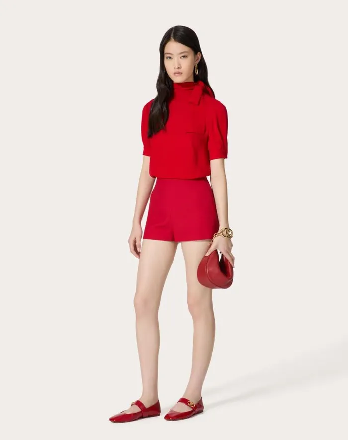 Valentino Shirts And Tops Woman Georgette Top For Woman In Red Red Valentino Shirts And Tops Woman Georgette Top For Woman In Red Red