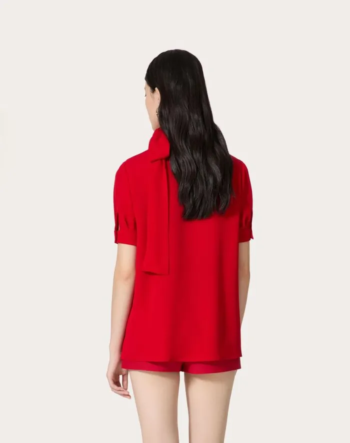 Valentino Shirts And Tops Woman Georgette Top For Woman In Red Red Valentino Shirts And Tops Woman Georgette Top For Woman In Red Red
