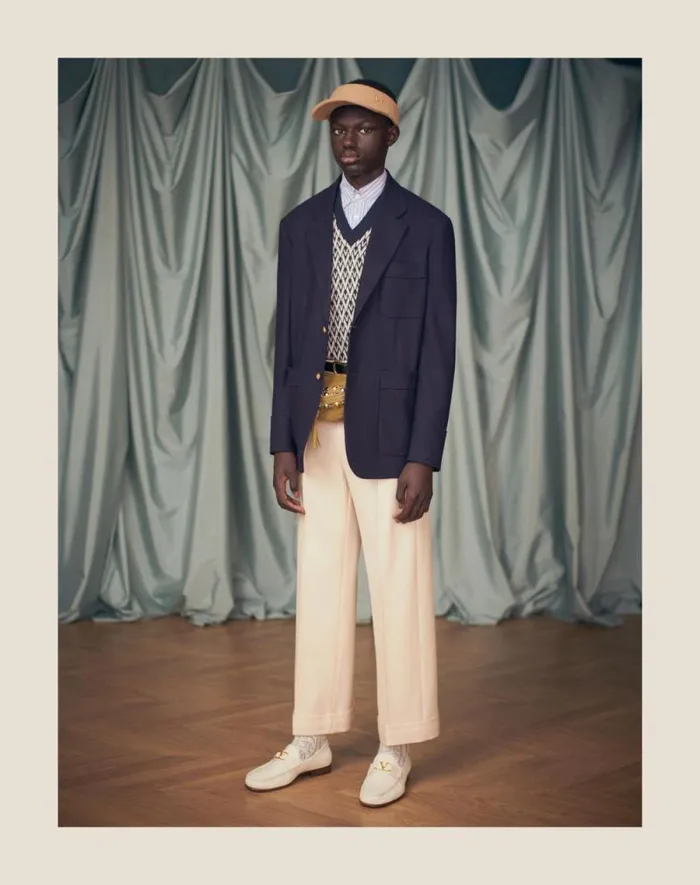 Valentino Shirts Man Vlogo Embroidered Cotton Shirt For Man In Whiteazure Whiteazure