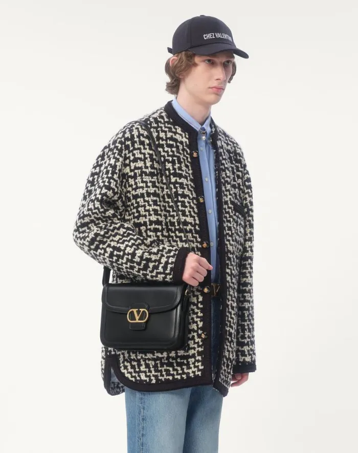 Valentino Shoulder Bags Man Valentino Garavani 9to5 Smooth Calfskin Shoulder Bag For Man In Black Black Valentino Shoulder Bags Man Valentino Garavani 9to5 Smooth Calfskin Shoulder Bag For Man In Black Black
