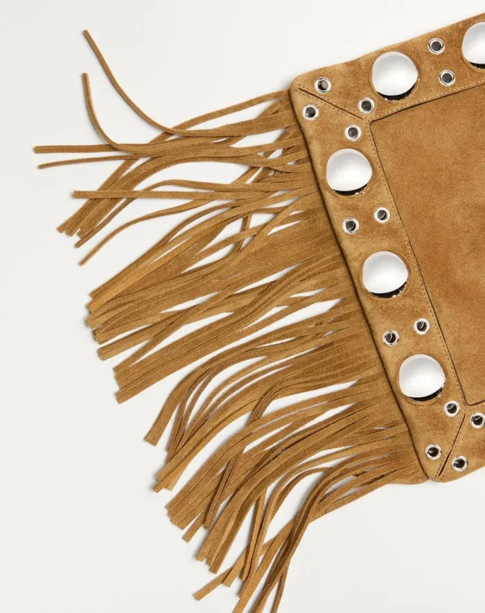Valentino Shoulder Bags WomanMan Valentino Garavani Nellcte Suede Shoulder Bag With Fringes For Man In Havana Beige Havana Beige Valentino Shoulder Bags WomanMan Valentino Garavani Nellcte Suede Shoulder Bag With Fringes For Man In Havana Beige Havana Beige