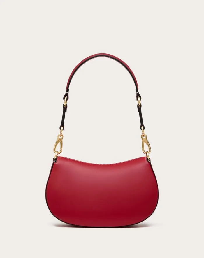 Valentino Shoulder Bags Woman Small Valentino Garavani Ohval Shoulder Bag In Nappa Calfskin For Woman In Ivory Ivory
