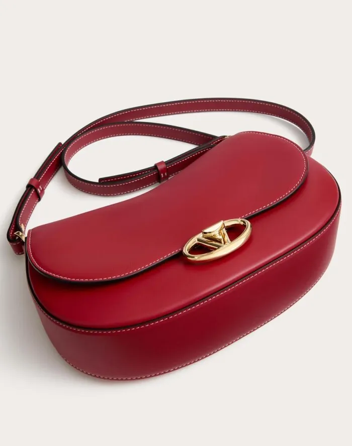 Valentino Shoulder Bags Woman Small Valentino Garavani Ohval Shoulder Bag In Nappa Calfskin For Woman In Ivory Ivory