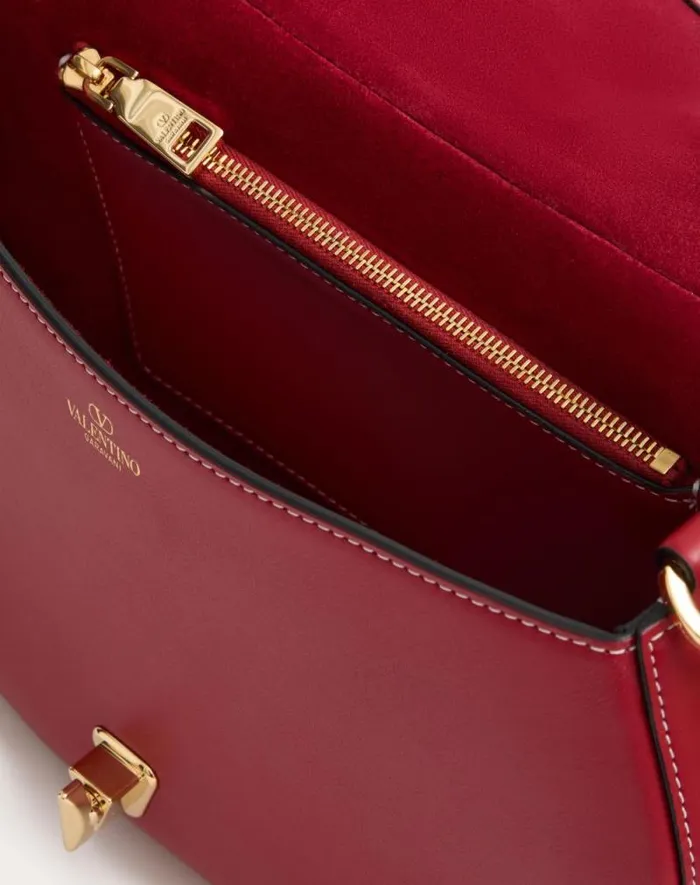 Valentino Shoulder Bags Woman Small Valentino Garavani Ohval Shoulder Bag In Nappa Calfskin For Woman In Ivory Ivory