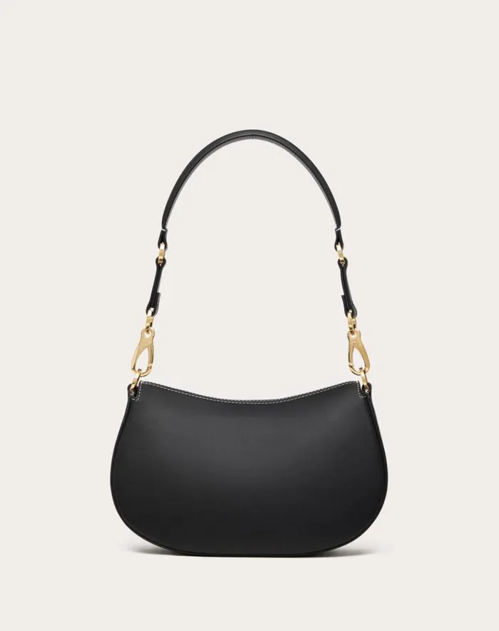 Valentino Shoulder Bags Woman Small Valentino Garavani Ohval Shoulder Bag In Nappa Calfskin For Woman In Ivory Ivory