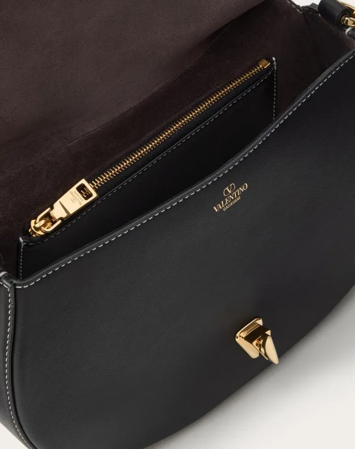 Valentino Shoulder Bags Woman Small Valentino Garavani Ohval Shoulder Bag In Nappa Calfskin For Woman In Ivory Ivory