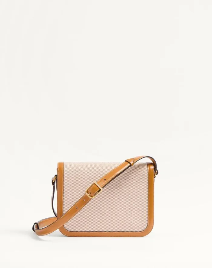 Valentino Shoulder Bags Woman Valentino Garavani 9to5 Canvas Shoulder Bag For Woman In Beige Beige Valentino Shoulder Bags Woman Valentino Garavani 9to5 Canvas Shoulder Bag For Woman In Beige Beige