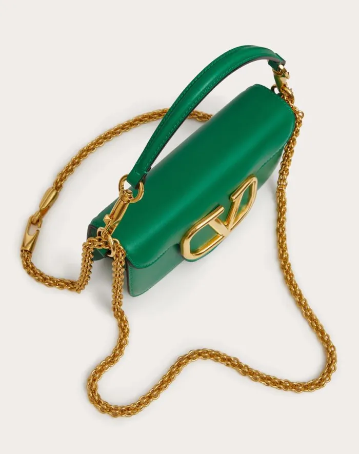 Valentino Shoulder Bags Woman Valentino Garavani Loc Small Shoulder Bag In Calfskin For Woman In Light Ivory Light Ivory