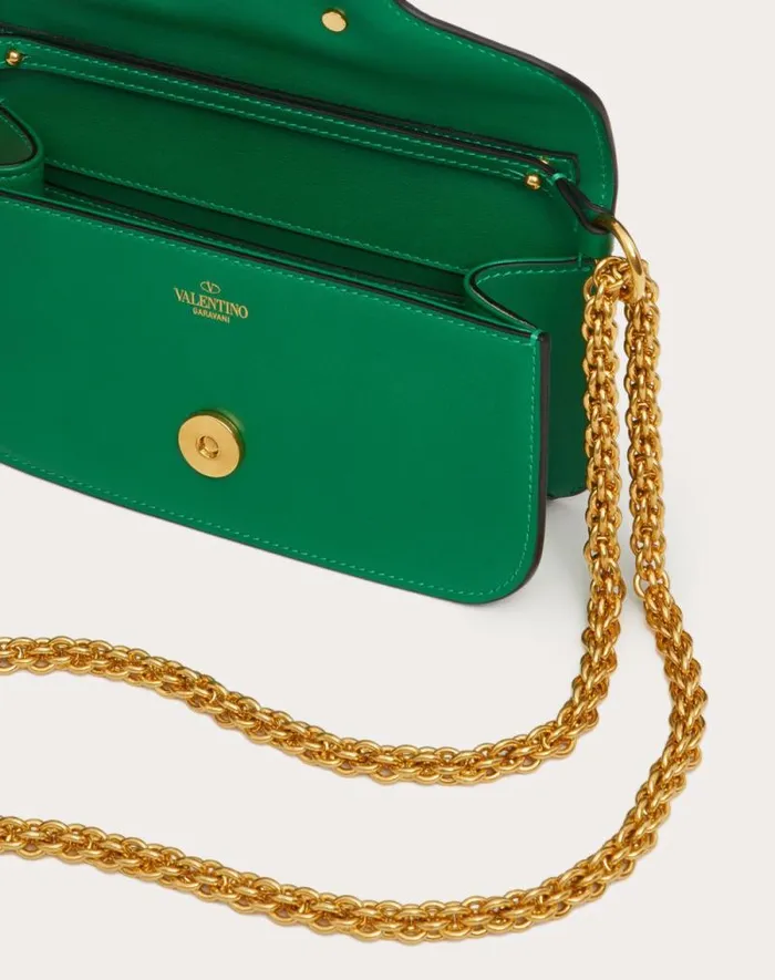 Valentino Shoulder Bags Woman Valentino Garavani Loc Small Shoulder Bag In Calfskin For Woman In Light Ivory Light Ivory