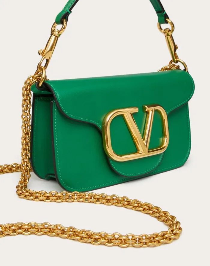 Valentino Shoulder Bags Woman Valentino Garavani Loc Small Shoulder Bag In Calfskin For Woman In Light Ivory Light Ivory