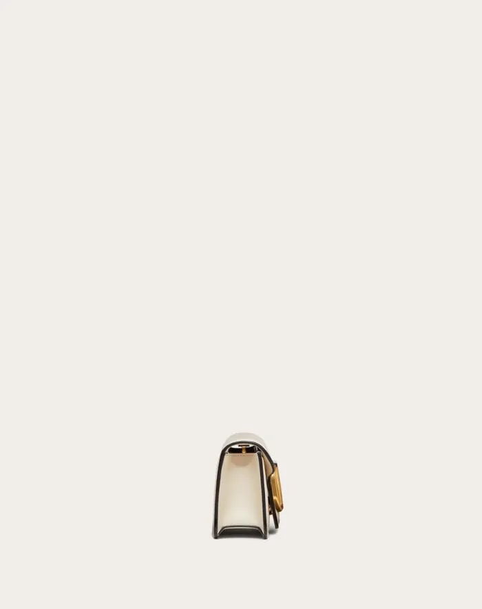 Valentino Shoulder Bags Woman Valentino Garavani Loc Small Shoulder Bag In Calfskin For Woman In Light Ivory Light Ivory