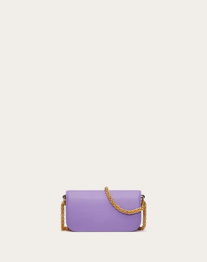 Valentino Shoulder Bags Woman Valentino Garavani Loc Small Shoulder Bag In Calfskin For Woman In Light Ivory Light Ivory
