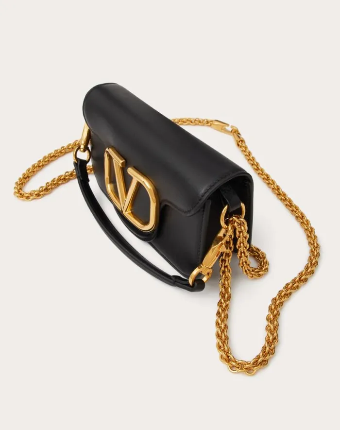 Valentino Shoulder Bags Woman Valentino Garavani Loc Small Shoulder Bag In Calfskin For Woman In Light Ivory Light Ivory