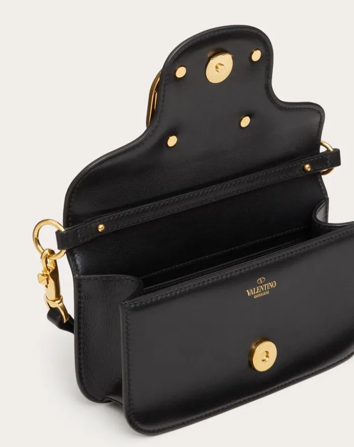 Valentino Shoulder Bags Woman Valentino Garavani Loc Small Shoulder Bag In Calfskin For Woman In Light Ivory Light Ivory