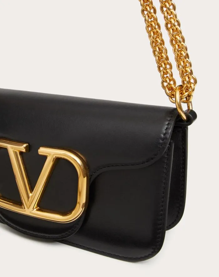 Valentino Shoulder Bags Woman Valentino Garavani Loc Small Shoulder Bag In Calfskin For Woman In Light Ivory Light Ivory